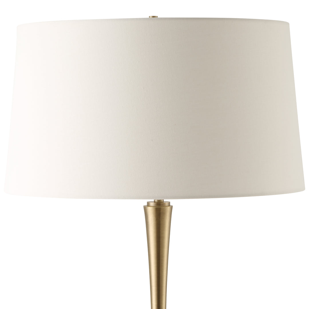 American Home Furniture | Uttermost - Shino Antique Brass Floor Lamp