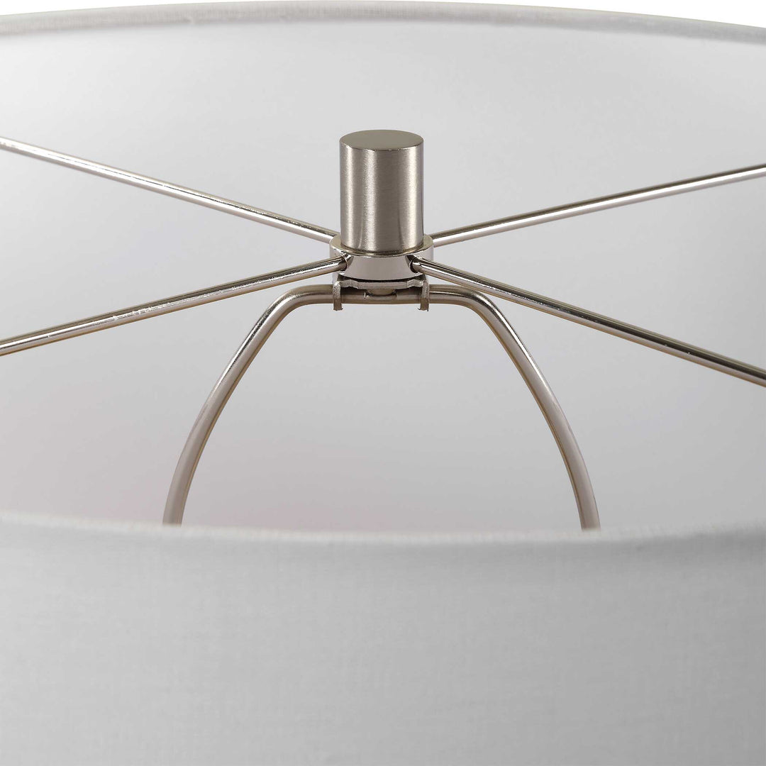 American Home Furniture Uttermost Dribble White Glaze Table Lamp