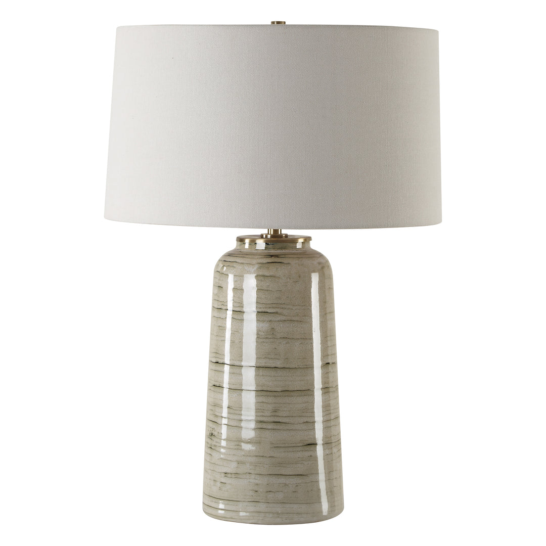 American Home Furniture | Uttermost - Strata Tan Glaze Table Lamp