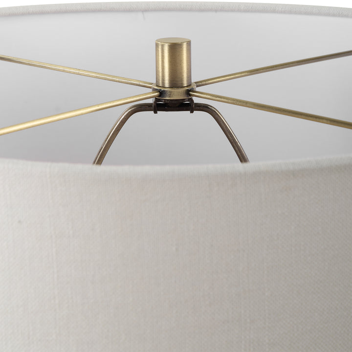 American Home Furniture | Uttermost - Strata Tan Glaze Table Lamp