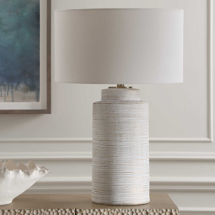 American Home Furniture Uttermost Crimp Ribbed Table Lamp