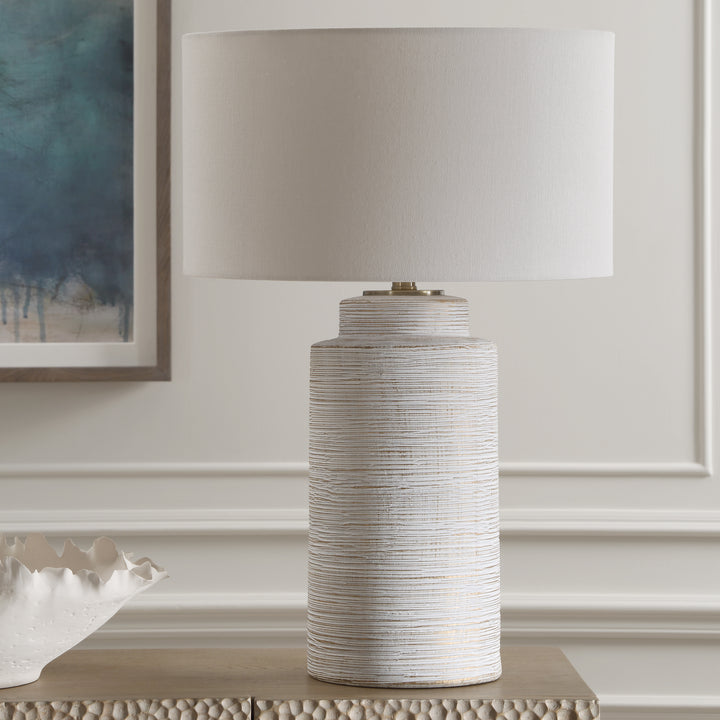 American Home Furniture | Uttermost - Crimp Ribbed Table Lamp