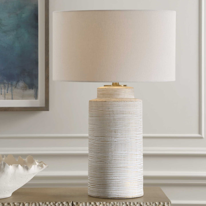 American Home Furniture Uttermost Crimp Ribbed Table Lamp