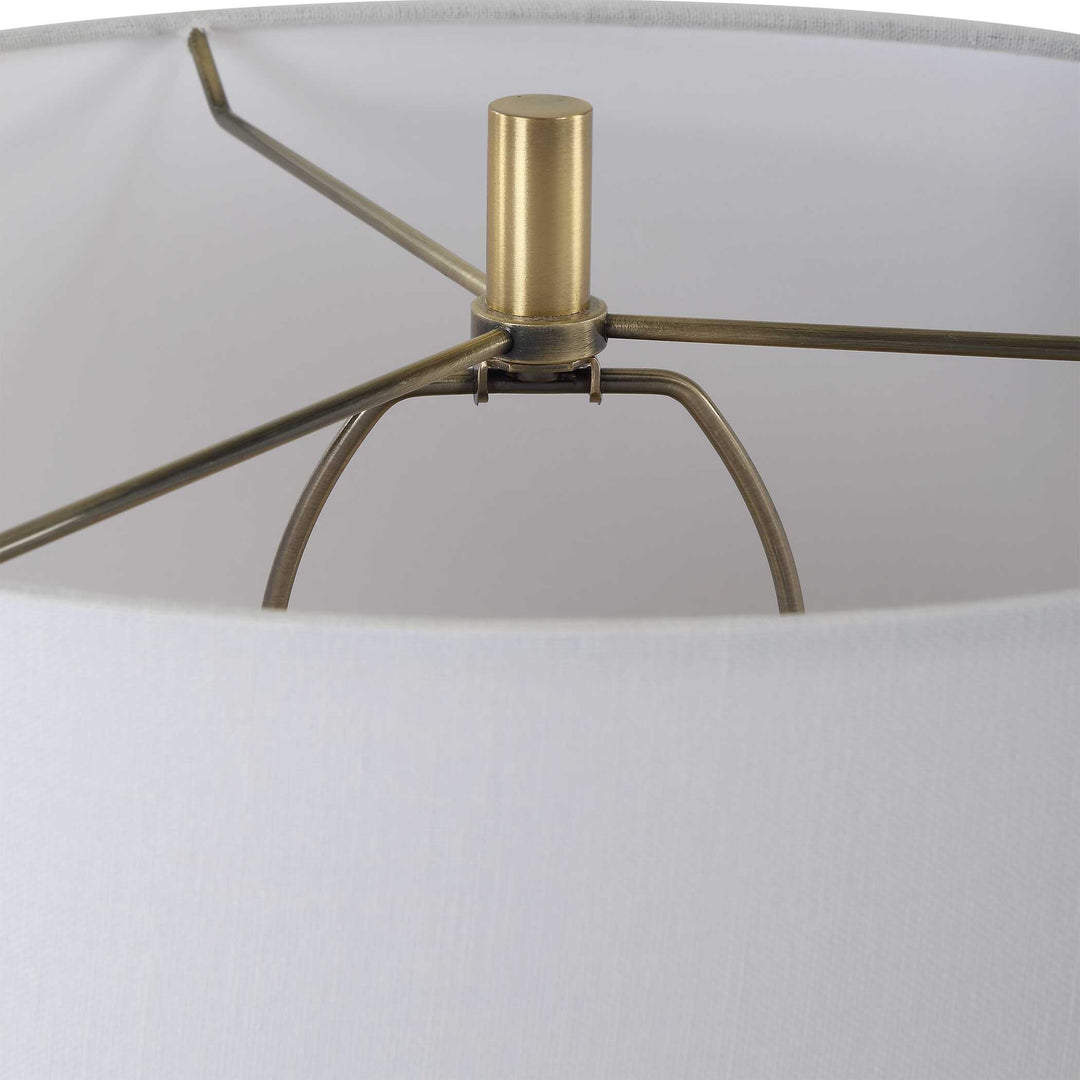 American Home Furniture Uttermost Meltdown Ivory Teal Table Lamp
