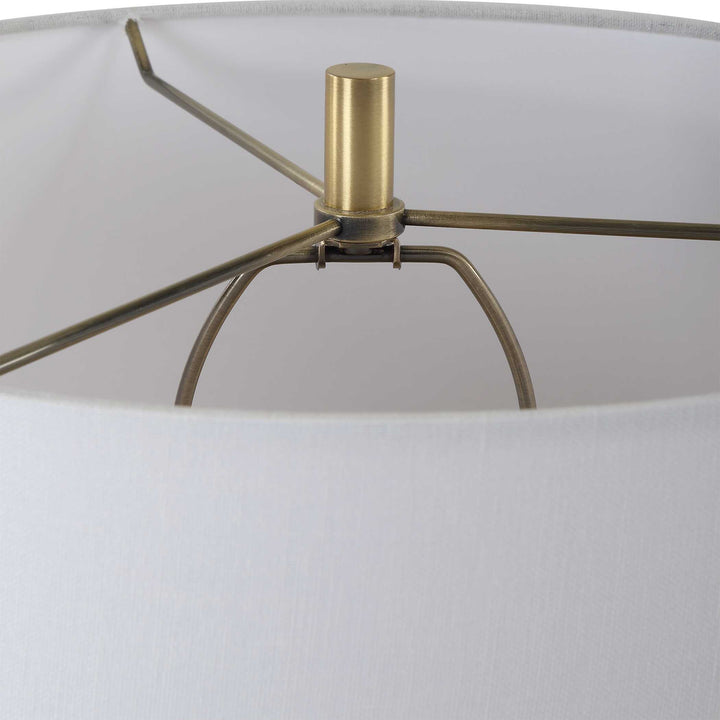 American Home Furniture Uttermost Meltdown Ivory Teal Table Lamp