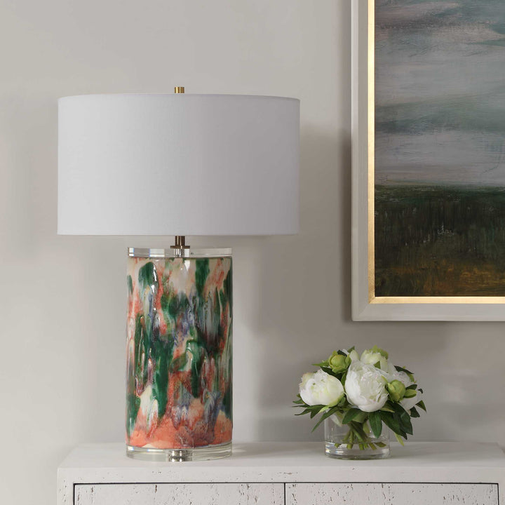American Home Furniture Uttermost Verdant Multi-Colored Table Lamp