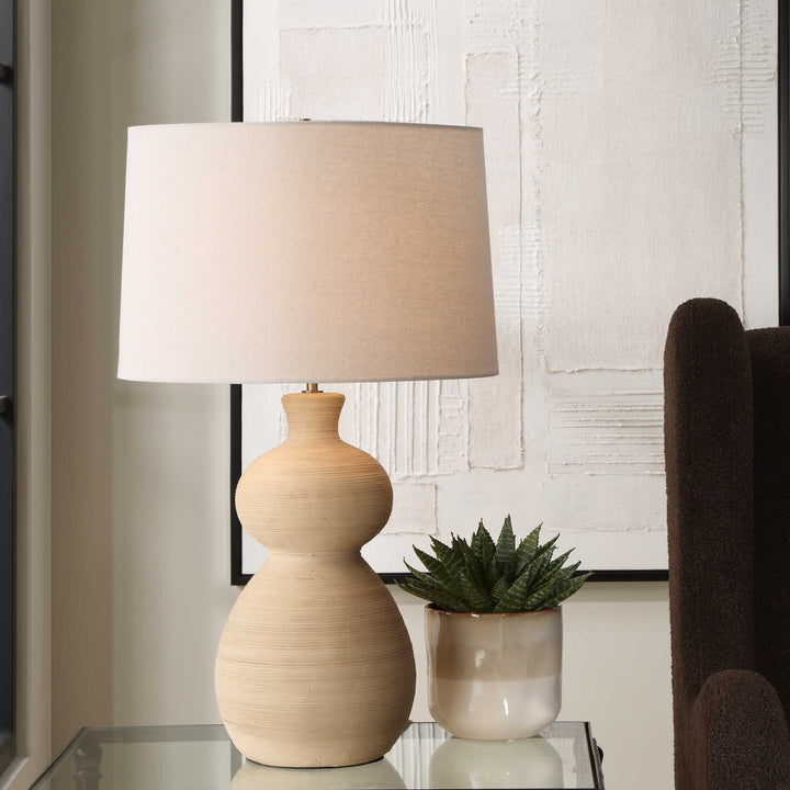 American Home Furniture Uttermost Pueblo Fired Clay Table Lamp