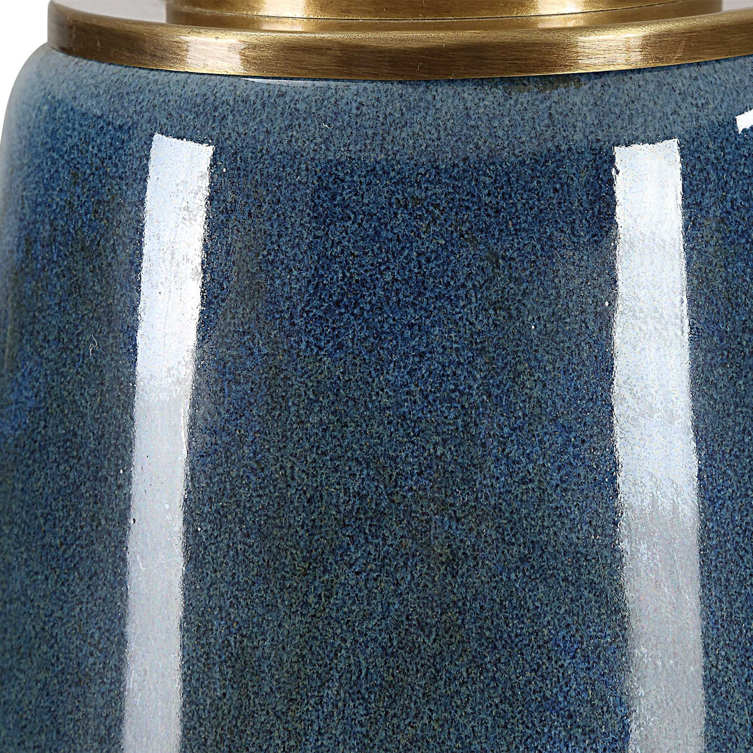 American Home Furniture Uttermost Submerged Deep Blue Table Lamp