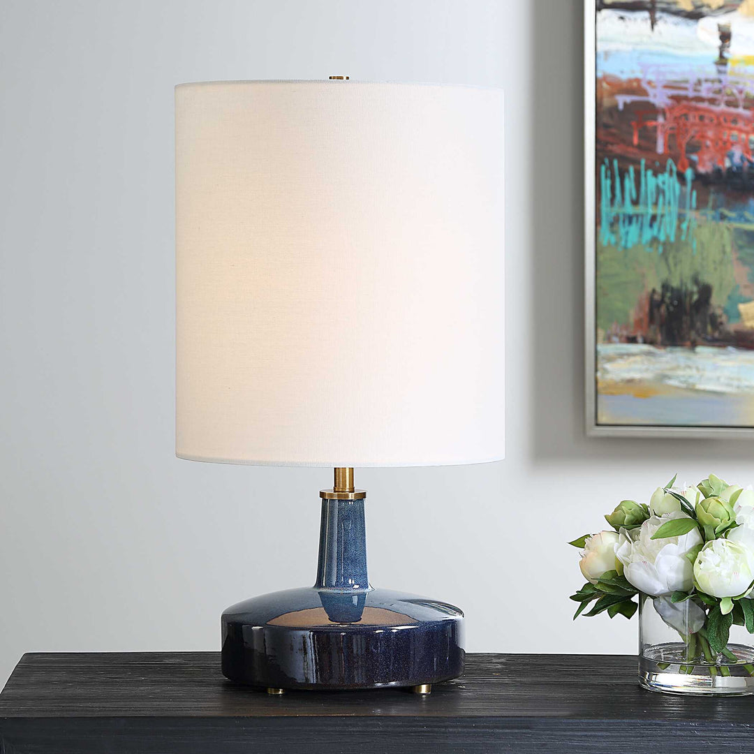 American Home Furniture Uttermost Abyss Blue Table Lamp