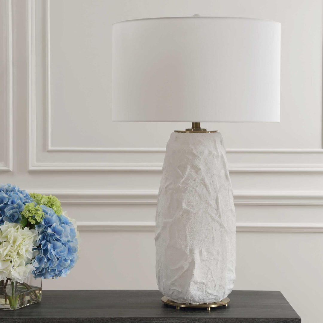American Home Furniture Uttermost Vida White Table Lamp