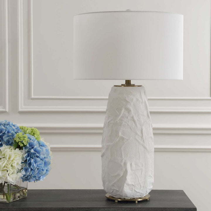 American Home Furniture Uttermost Vida White Table Lamp