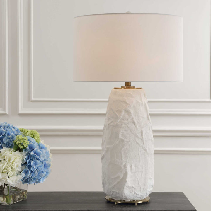 American Home Furniture Uttermost Vida White Table Lamp