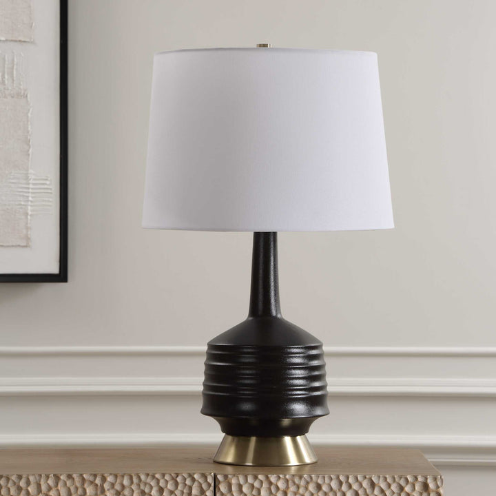 American Home Furniture Uttermost Foster Black Glaze Table Lamp