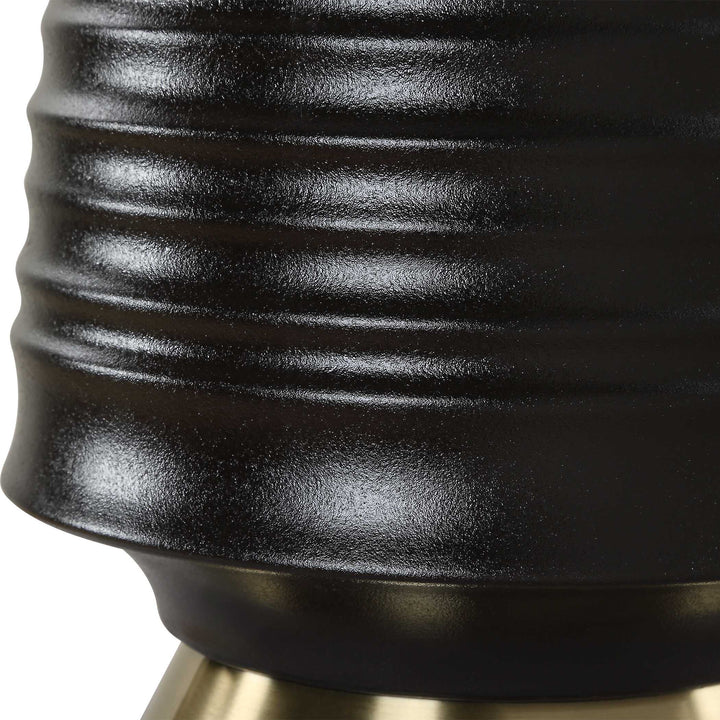 American Home Furniture Uttermost Foster Black Glaze Table Lamp