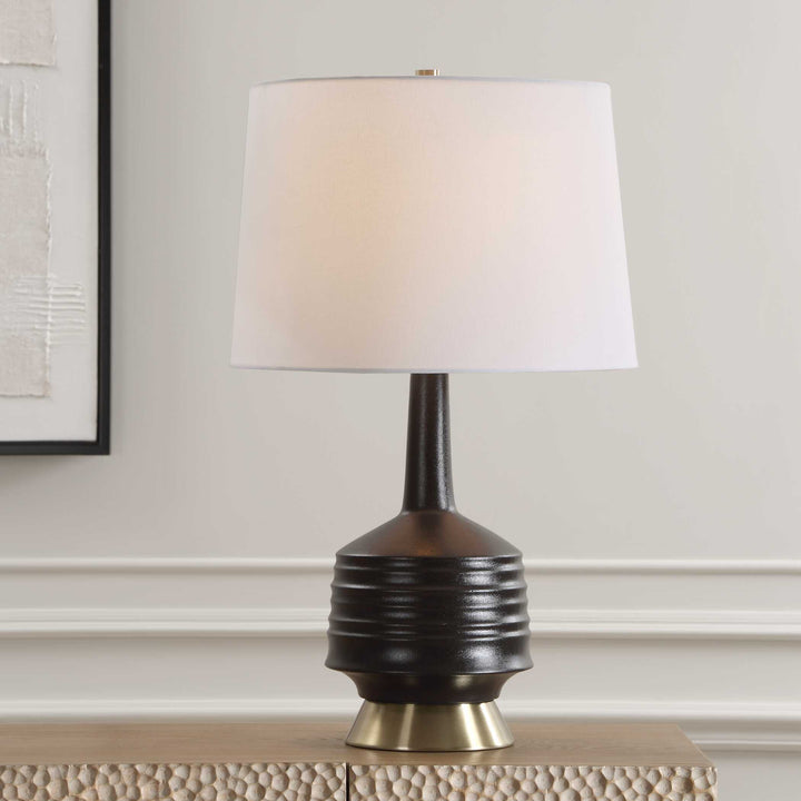 American Home Furniture Uttermost Foster Black Glaze Table Lamp