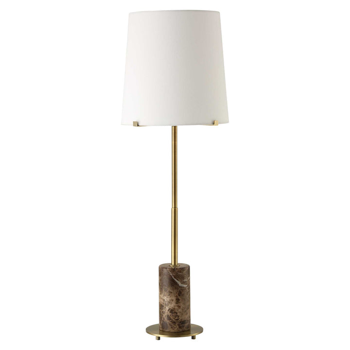 American Home Furniture Uttermost Sepia Brown Marble Buffet Lamp