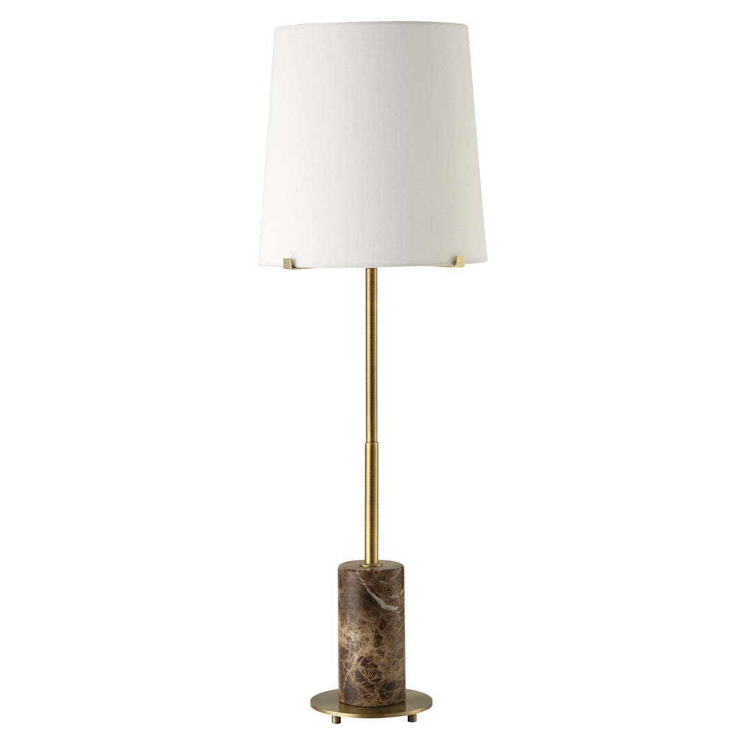 American Home Furniture | Uttermost - Sepia Brown Marble Buffet Lamp