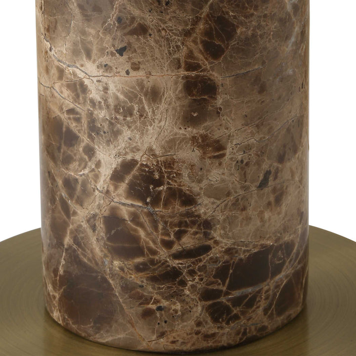 American Home Furniture Uttermost Sepia Brown Marble Buffet Lamp