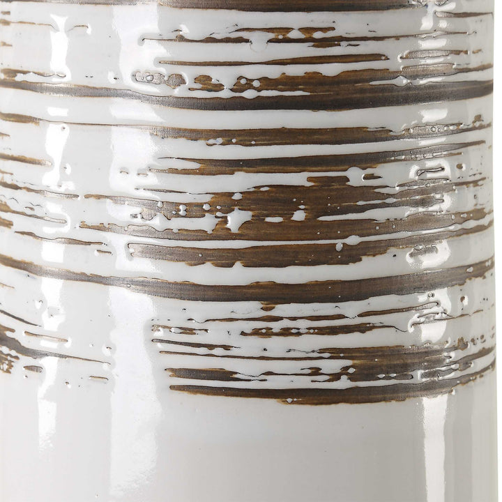 American Home Furniture Uttermost Haven White Glaze Table Lamp
