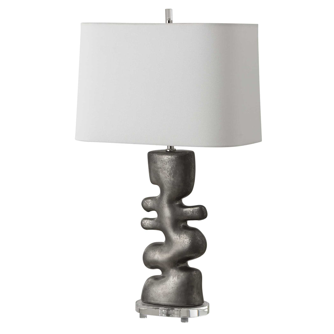 American Home Furniture Uttermost Free Flowing Nickel Table Lamp