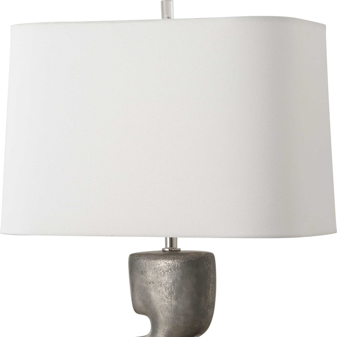 American Home Furniture Uttermost Free Flowing Nickel Table Lamp