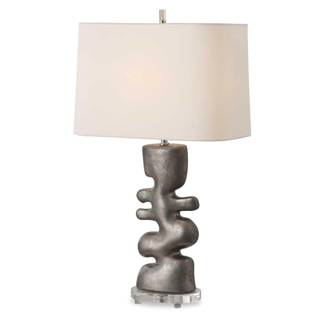 Free Flowing Nickel Table Lamp - AmericanHomeFurniture