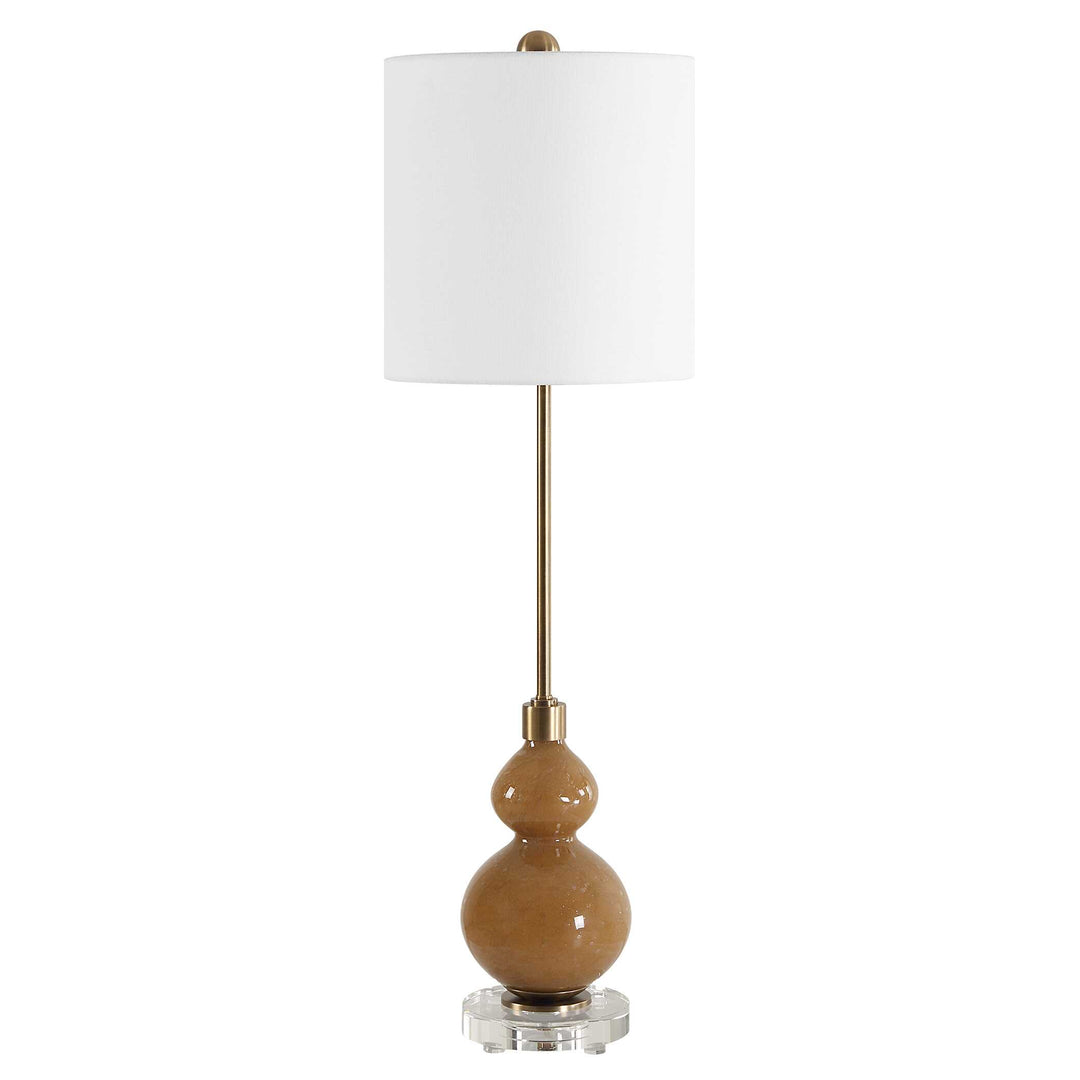 American Home Furniture Uttermost Sienna Caramel Glass Buffet Lamp