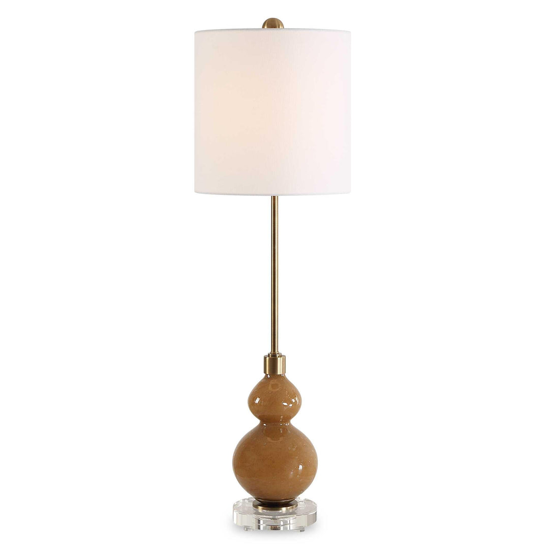 Sienna Caramel Glass Buffet Lamp - AmericanHomeFurniture