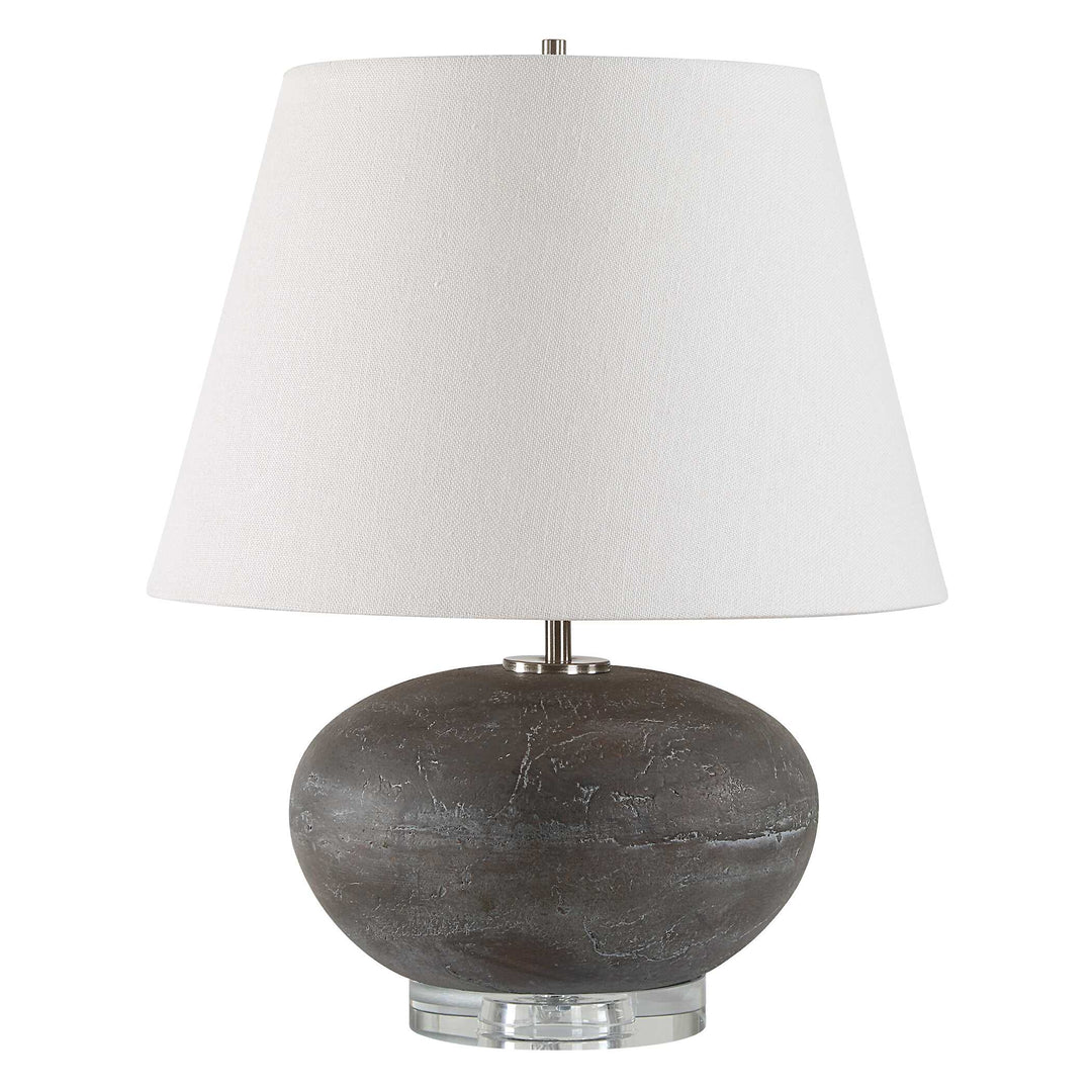 American Home Furniture Uttermost Beckley Gray Stone Table Lamp