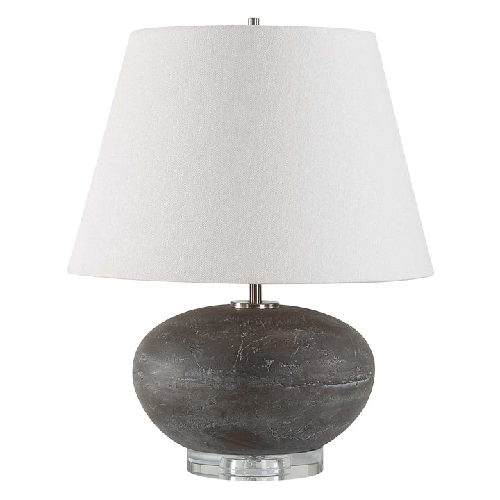 American Home Furniture Uttermost Beckley Gray Stone Table Lamp