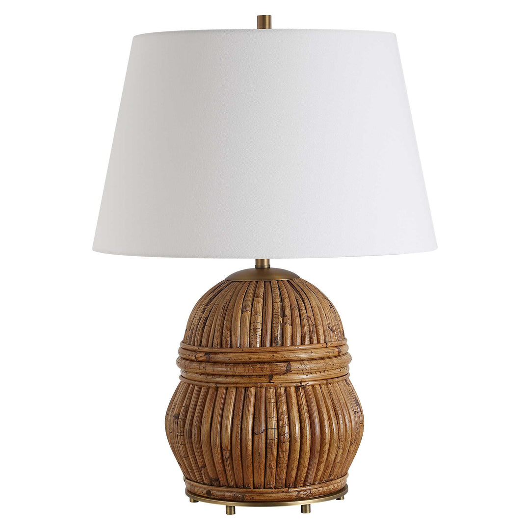 American Home Furniture Uttermost Reed Honey Rattan Table Lamp