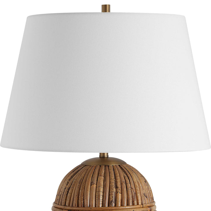 American Home Furniture Uttermost Reed Honey Rattan Table Lamp