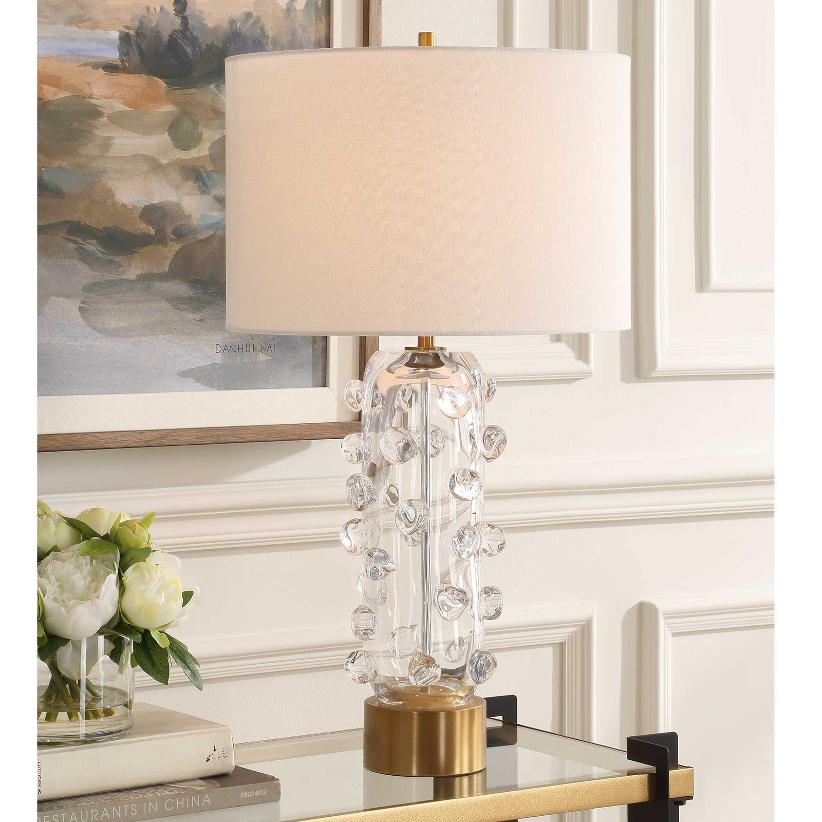 American Home Furniture Uttermost Aura Clear Glass Table Lamp