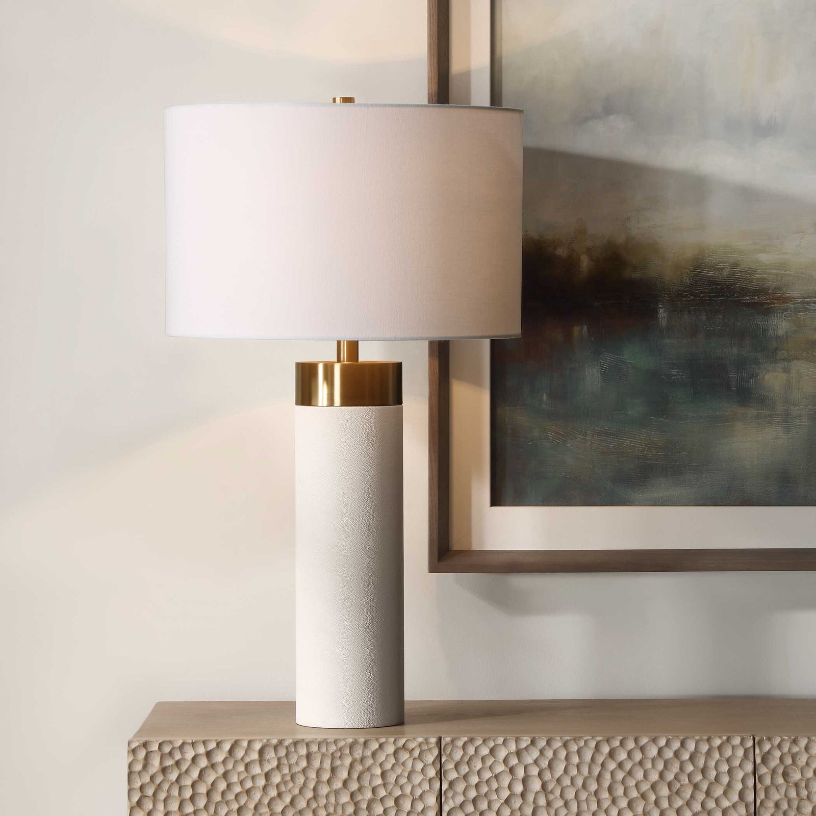 American Home Furniture Uttermost Wessex White Table Lamp