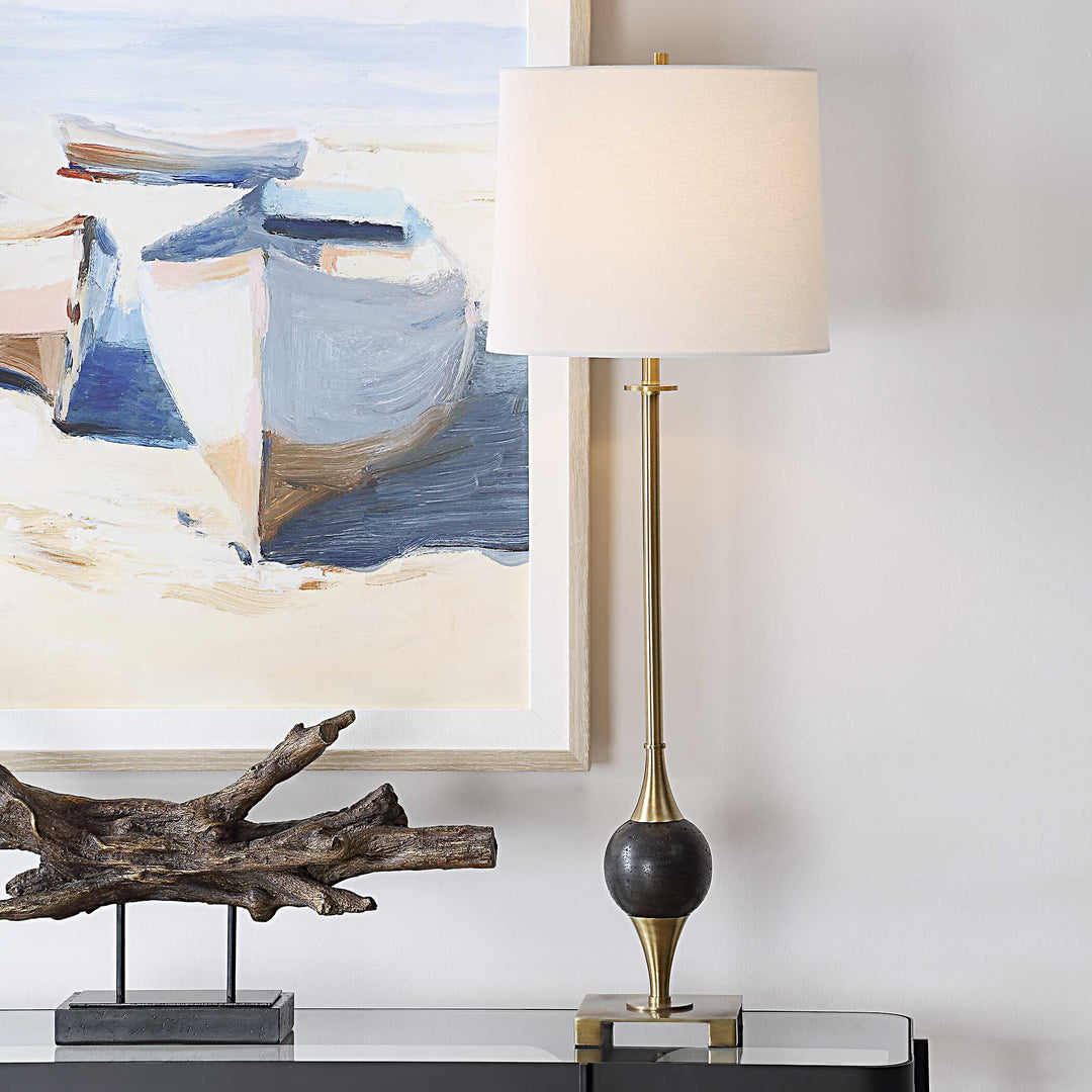 American Home Furniture Uttermost Dempsey Marble Buffet Lamp