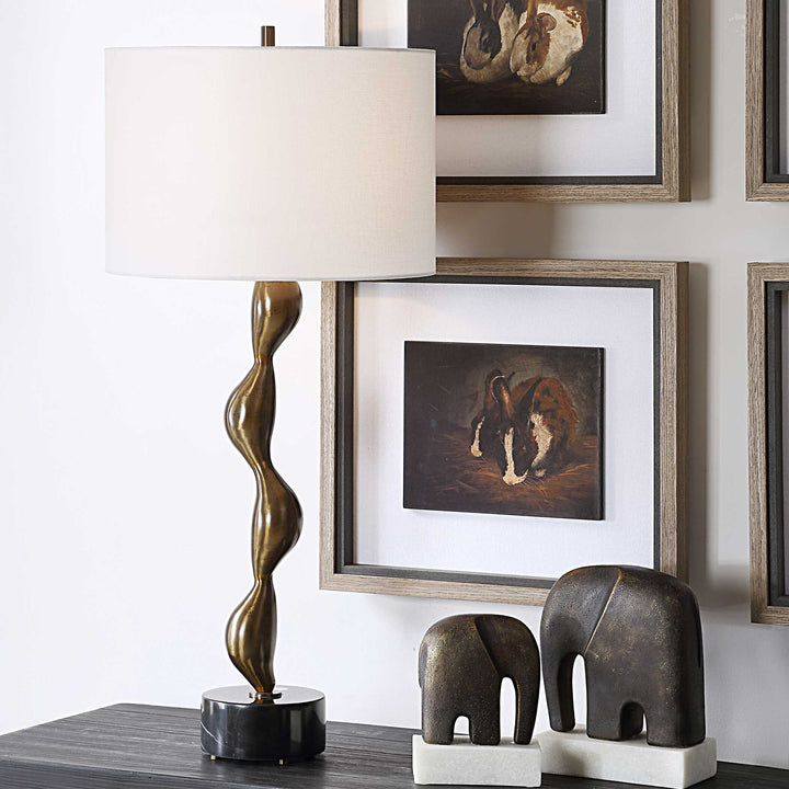 American Home Furniture Uttermost Remolino Bronze Table Lamp