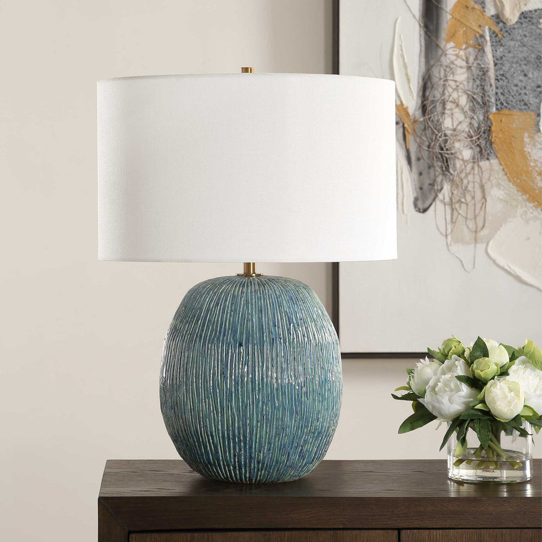American Home Furniture Uttermost Elysia Textured Table Lamp