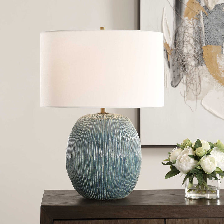 American Home Furniture Uttermost Elysia Textured Table Lamp