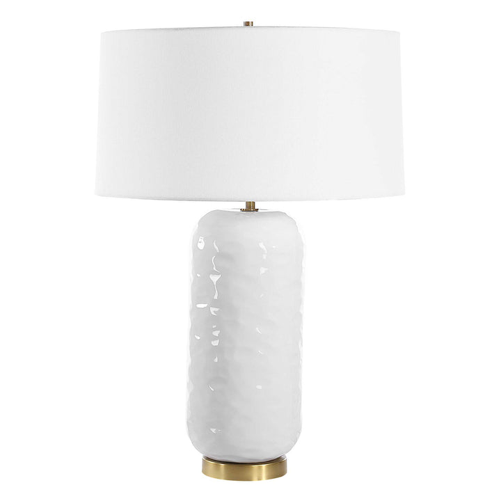 American Home Furniture Uttermost Iona White Glaze Table Lamp
