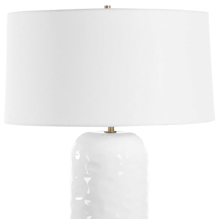 American Home Furniture Uttermost Iona White Glaze Table Lamp