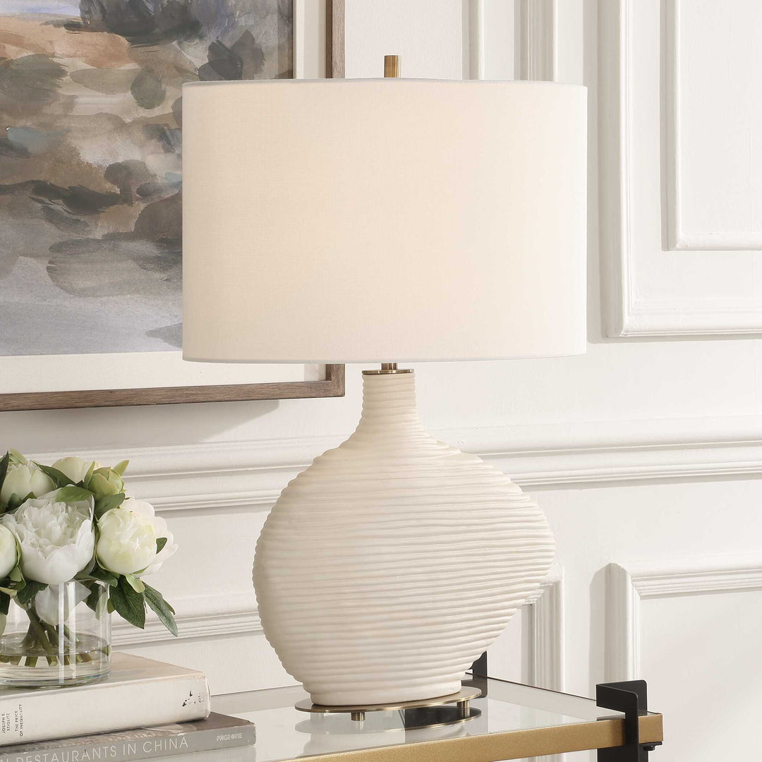 American Home Furniture Uttermost Duostacked Ceramic Table Lamp