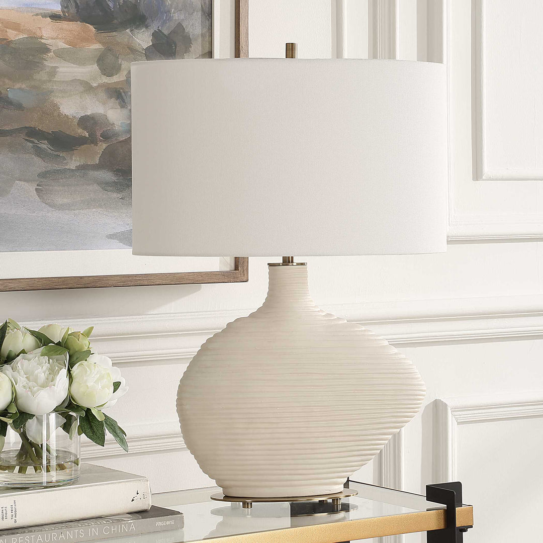 American Home Furniture Uttermost Duostacked Ceramic Table Lamp