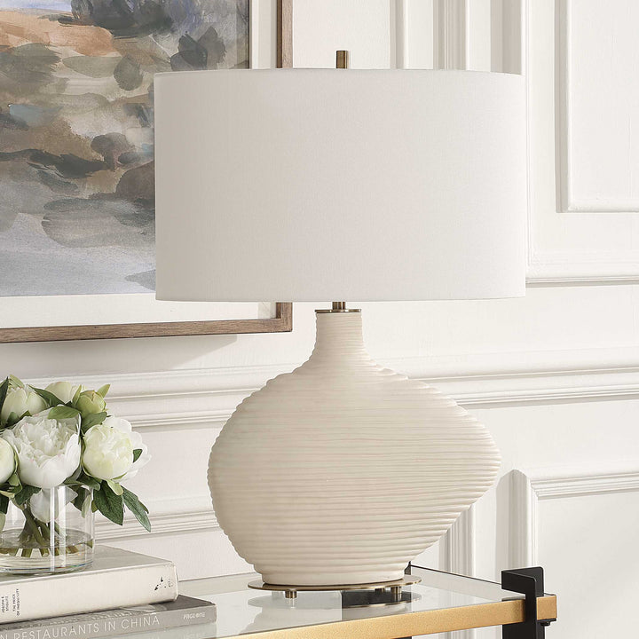 American Home Furniture Uttermost Duostacked Ceramic Table Lamp
