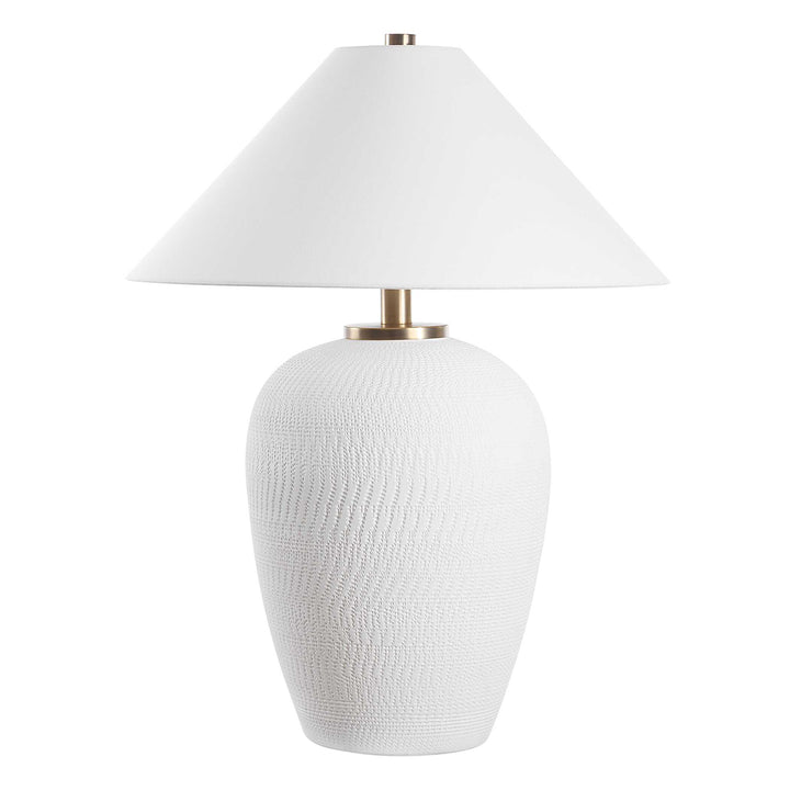 American Home Furniture Uttermost Merriton Matt White Table Lamp