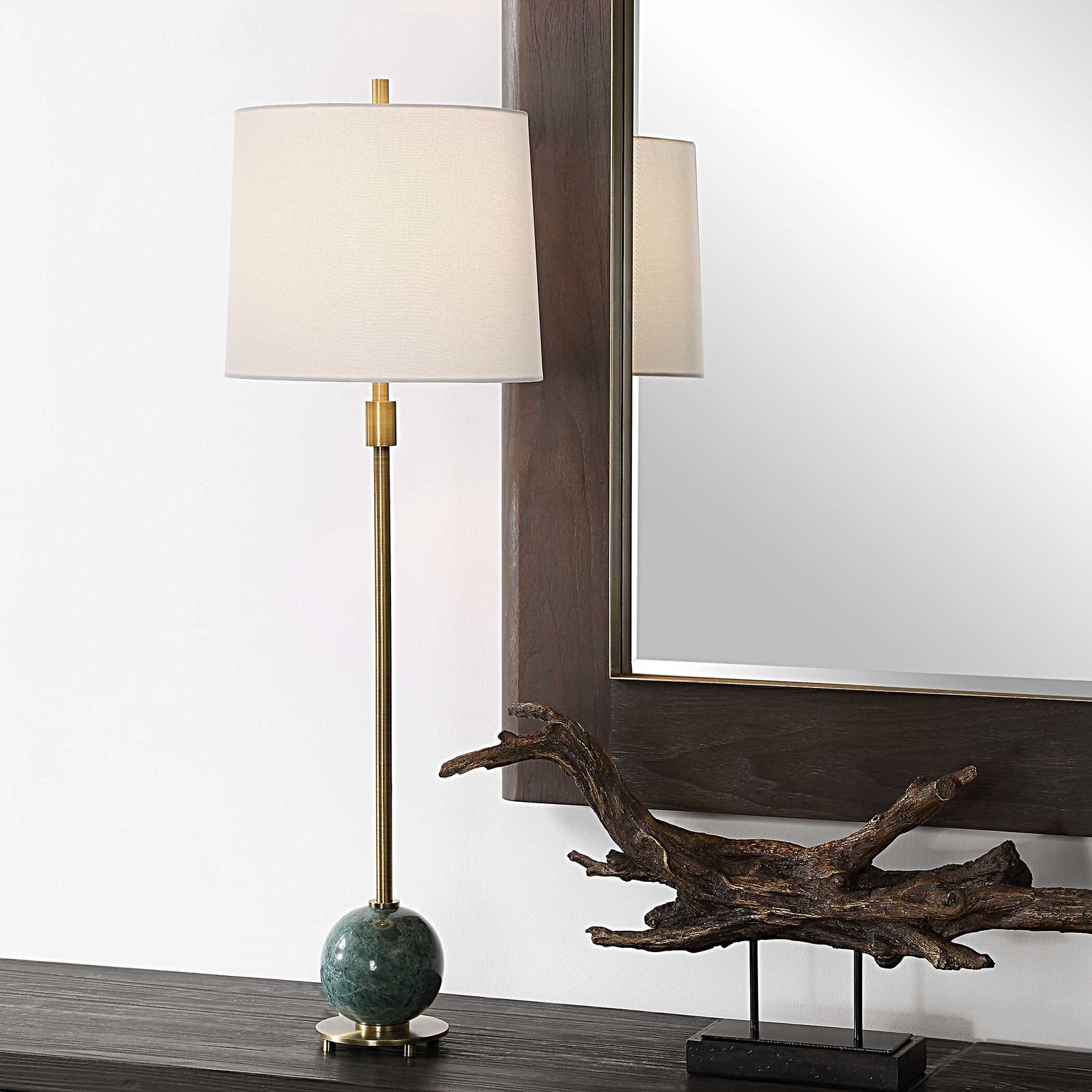American Home Furniture Uttermost Bledel Brass Buffet Lamp