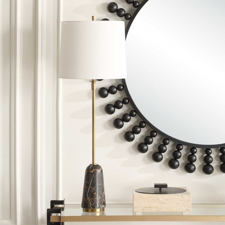 American Home Furniture Uttermost Jenson Black Marble Buffet Lamp