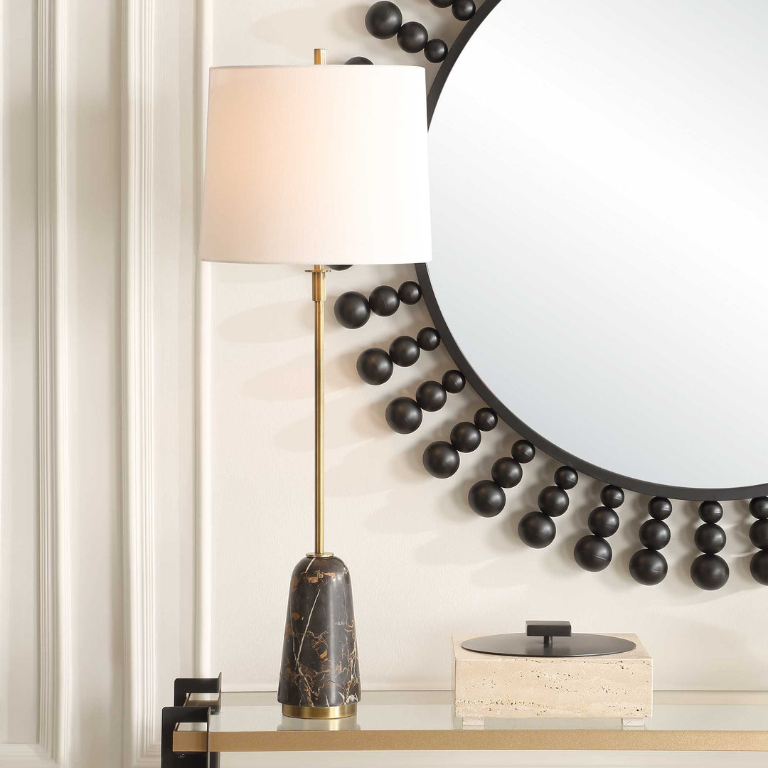 American Home Furniture Uttermost Jenson Black Marble Buffet Lamp