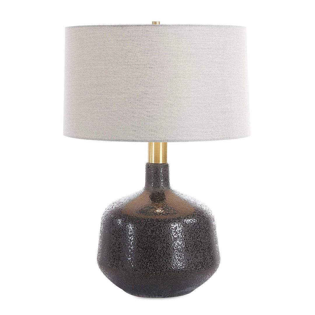 Flanagan Mottled Gloss Table Lamp - AmericanHomeFurniture
