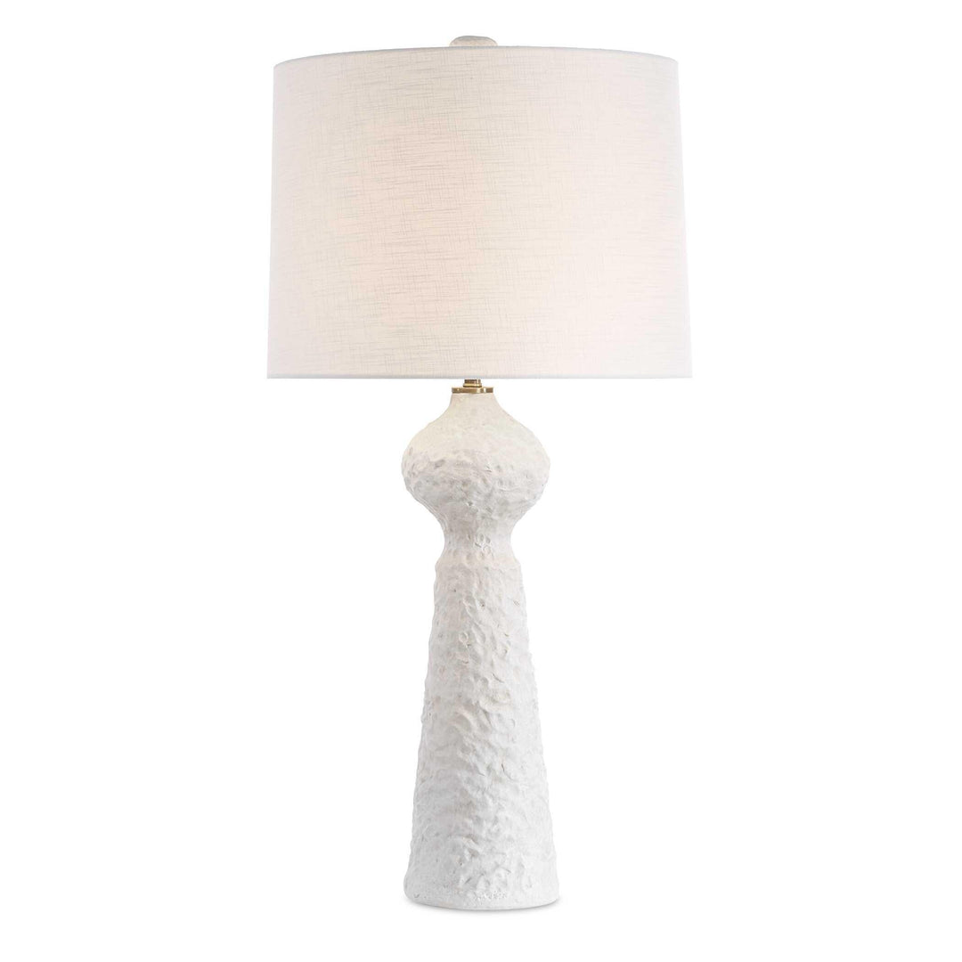 Sonata Textured White Table Lamp - AmericanHomeFurniture