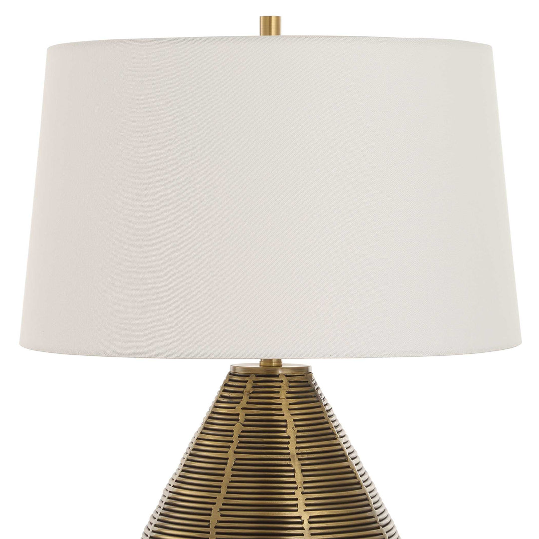 American Home Furniture Uttermost Knowles Brass Table Lamp